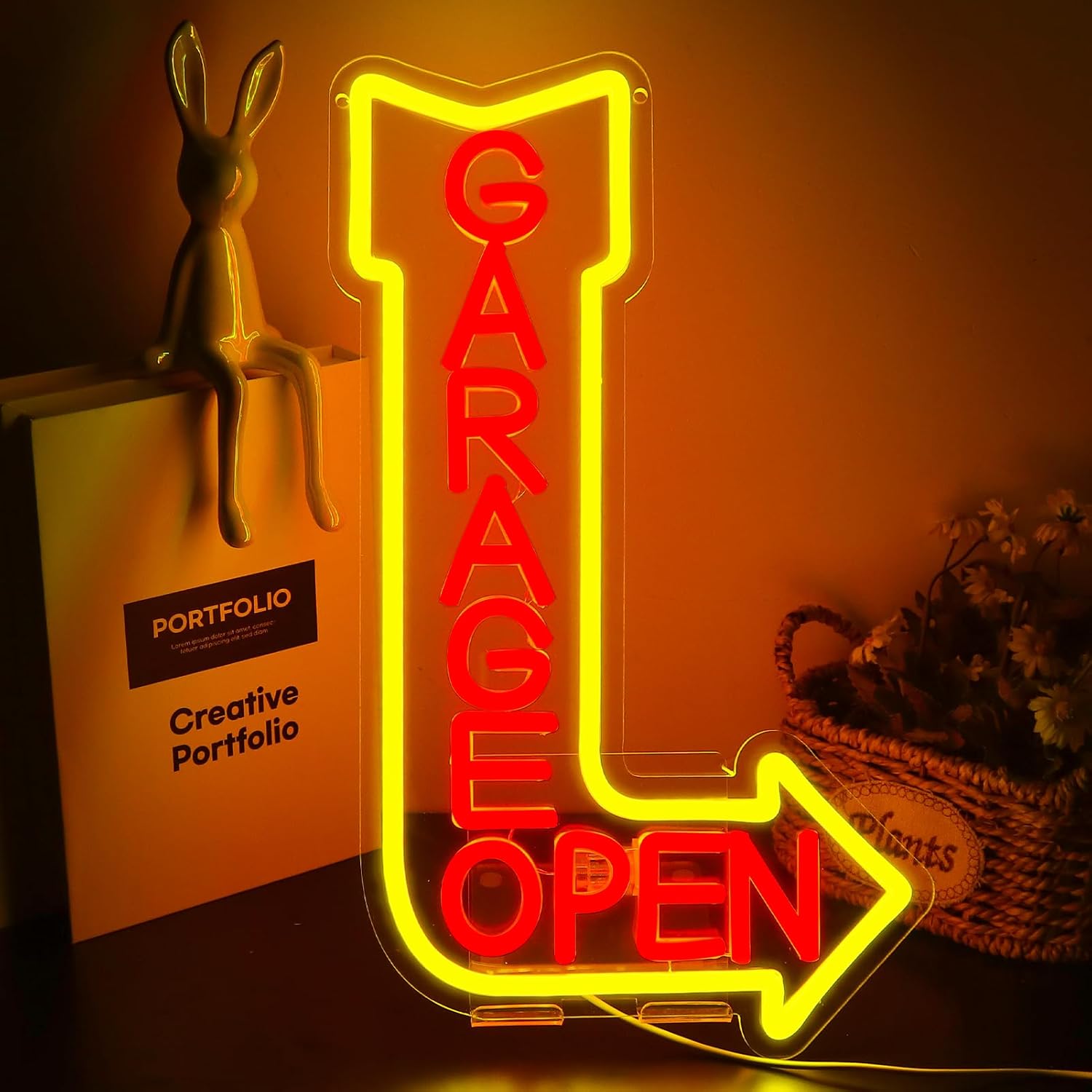 Auto Repair Shop Open - ﻿ ガレージオープンネオンサインUSB電源LEDライト、自動車修理工場、ワークショップ、ビジネス、アートウォールライト、父の日、誕生日プレゼント