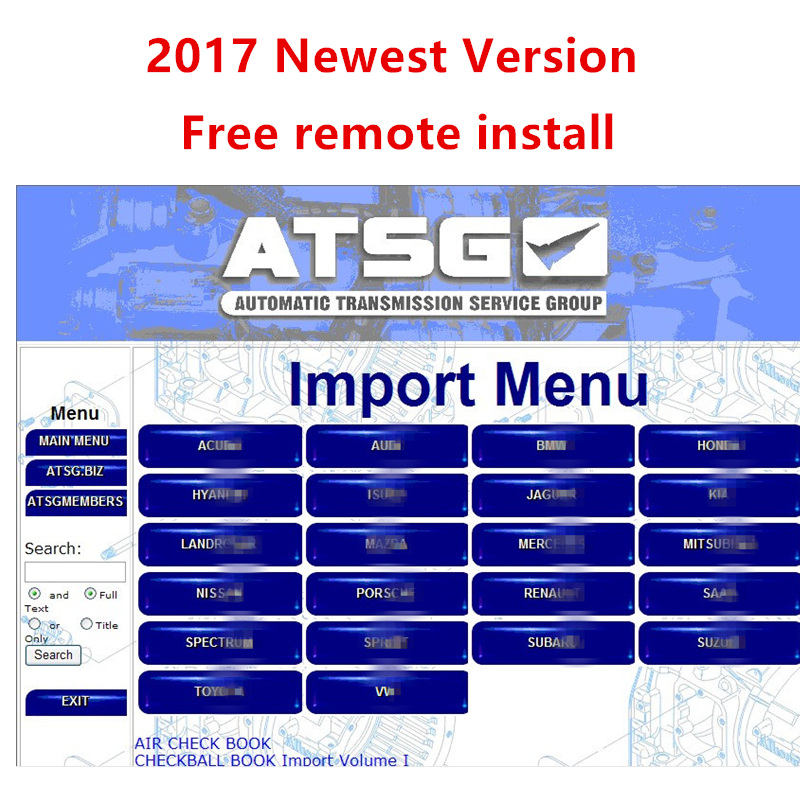 Auto Repair Shop For Transmissions - ATSG 2017 自動車修理ソフトウェア (オートマチック トランスミッション サービス