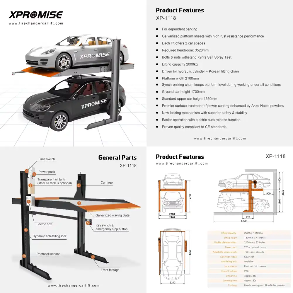 Auto Repair Shop Design - 新型二柱式駐車リフトシステム（家庭用ガレージおよび自動車修理工場向け）