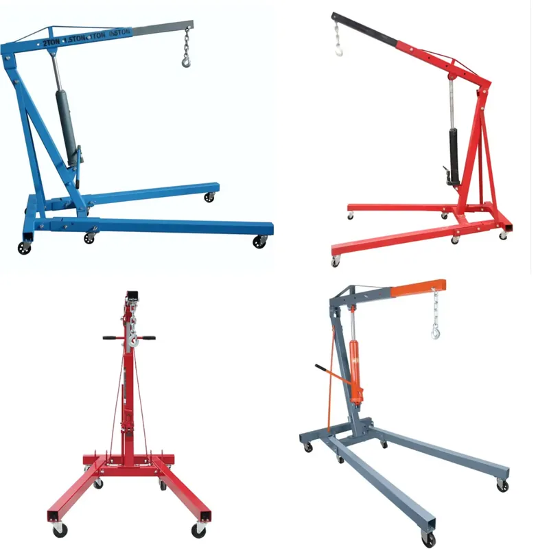 Engine Stand Heavy Duty - ポータブル油圧エンジンクレーン 1トン 2トン 3トン マテリアルホイストリフト マリンワークショップ