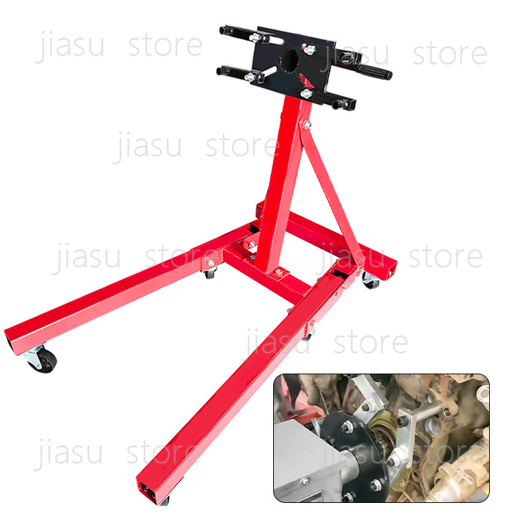 Engine Stand Heavy Duty - ヘビーデューティーエンジンスタンド360 ° 回転ヘッド式自動車ブロックサポート車両修理リフトホイストブラケット