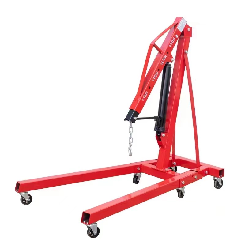 Engine Stand Heavy Duty - ヘビーデューティー2トン鋼製エンジン クレーン 新型強力固定式ショップクレーンスタンド チェーンスリング付き