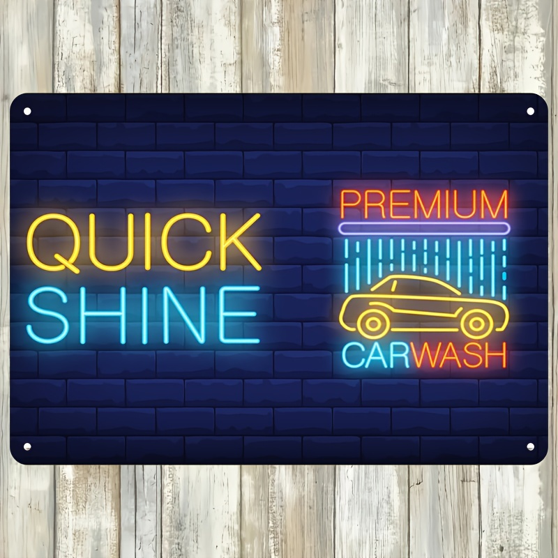 「クイックシャインカーウォッシュ」ネオンサイン - 鮮やかな - Auto Repair Shop Design のレビューと価格