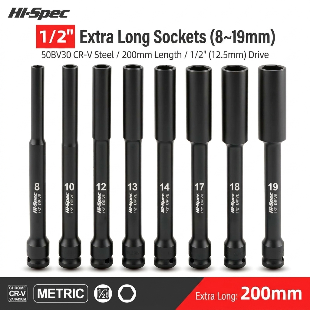 1/2インチドライブ超ロングインパクトソケット200mm C - Pneumatic Impact Wrench のレビューと価格
