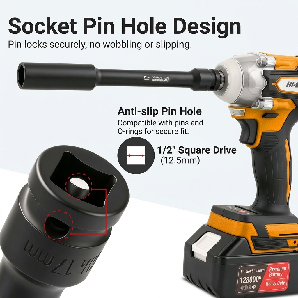 1/2インチドライブ超ロングインパクトソケット200mm C - Pneumatic Impact Wrench のレビューと価格