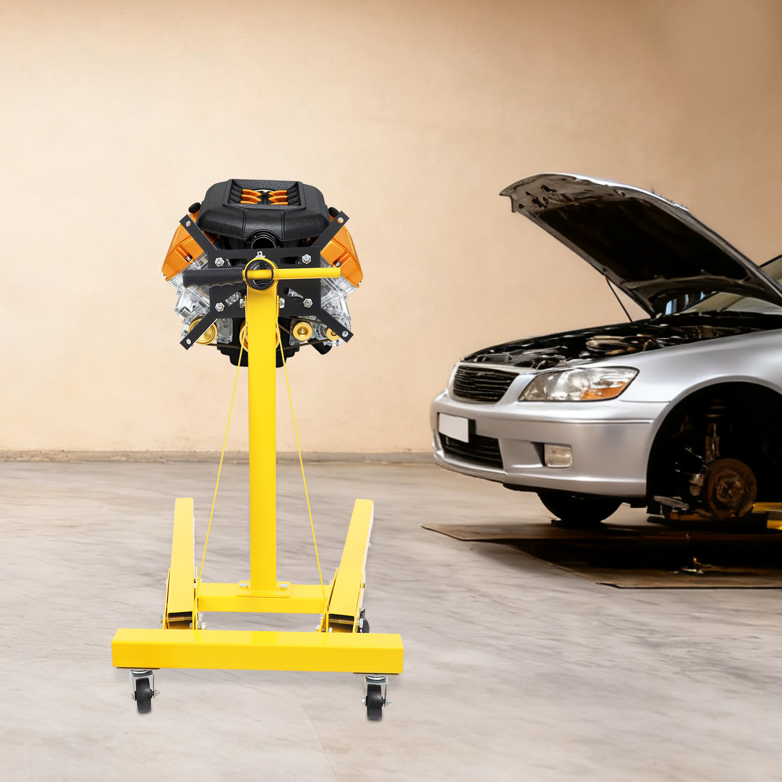 エンジンスタンド 2000ポンド耐荷重、ヘビーデューティー折 - Engine Stand Heavy Duty のレビューと価格