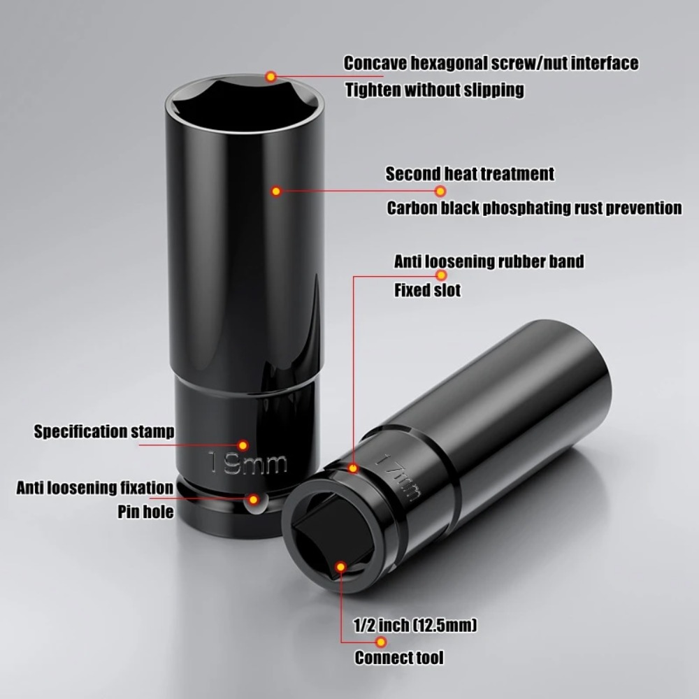 1/2インチドライブディープインパクトソケット、メートル規格 - Pneumatic Impact Wrench のレビューと価格