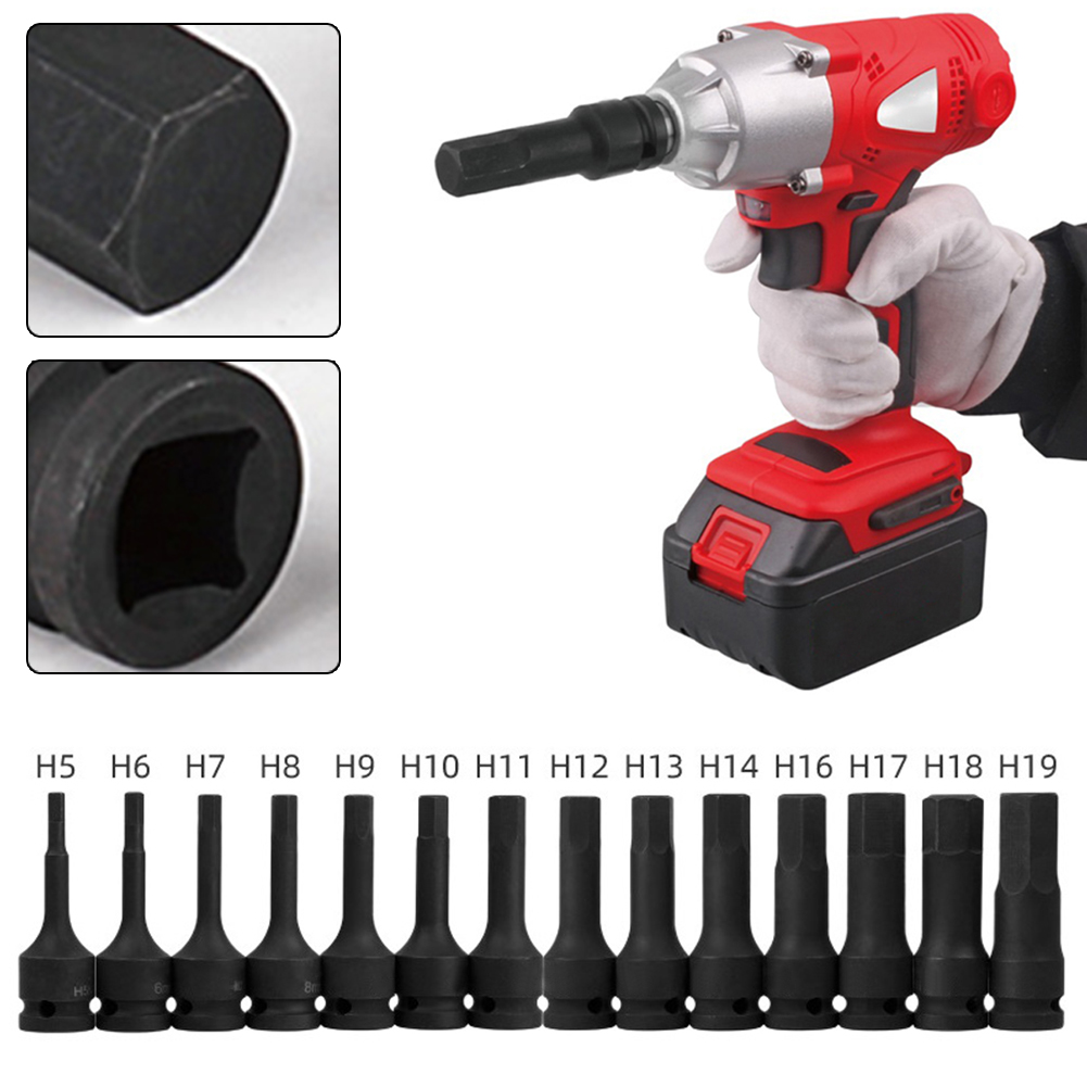 電気ドリルソケットアダプターエアインパクトレンチ六角頭ソケッ - Pneumatic Impact Wrench のレビューと価格