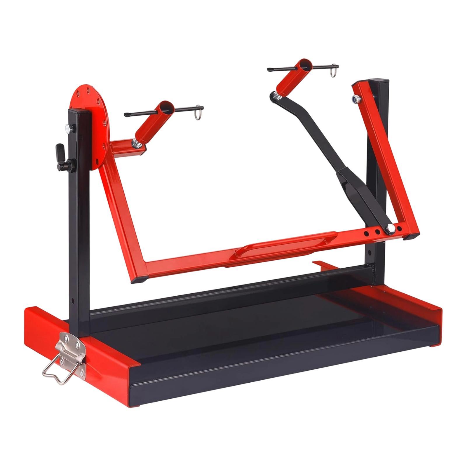 オートバイエンジンスタンド赤黒頑丈な回転可能なデザインバイク - Engine Stand Heavy Duty のレビューと価格