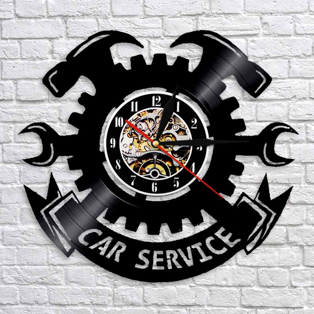 カーサービスウォールサイン壁掛け時計モダンデザイン自動車修理 - Auto Repair Shop Design のレビューと価格