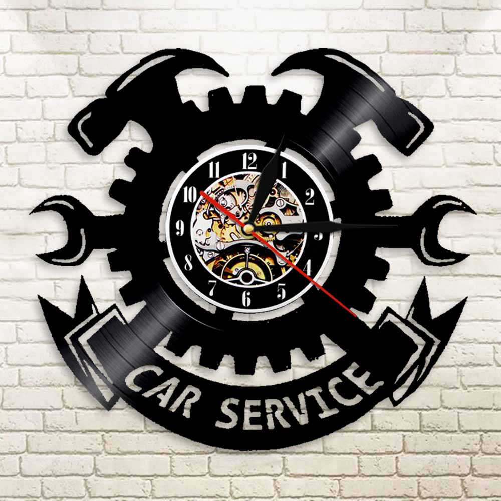 カーサービスウォールサイン壁掛け時計モダンデザイン自動車修理 - Auto Repair Shop Design のレビューと価格