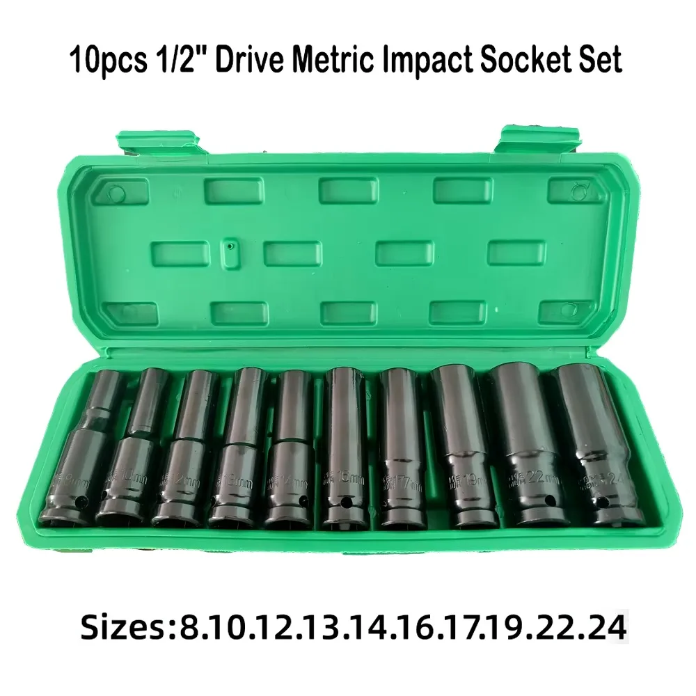 10個入りメートル規格インパクトソケットレンチセット 1/2 - Pneumatic Impact Wrench のレビューと価格