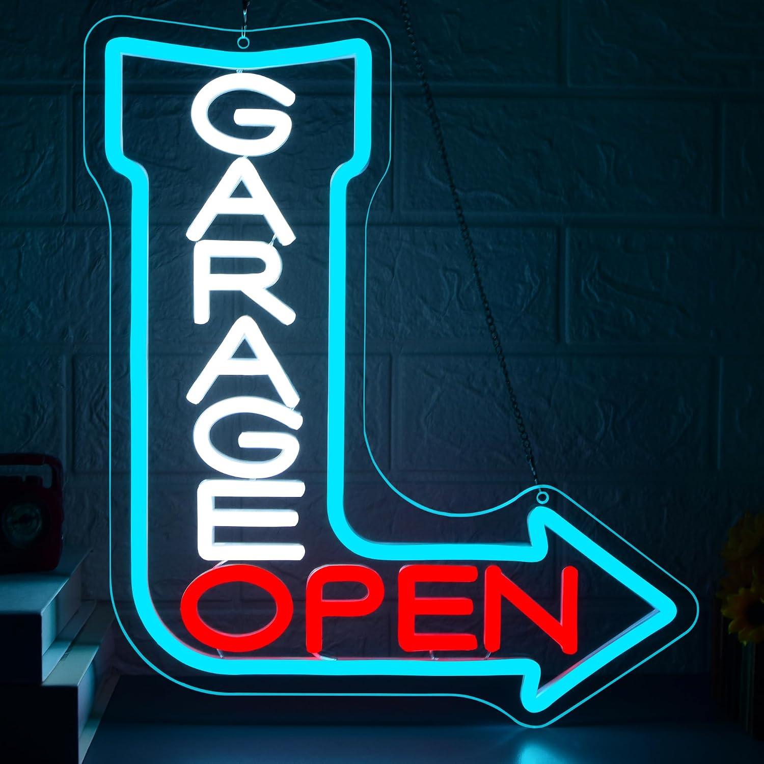 ガレージオープンアローネオンサインUSB調光LEDライト、自 - Auto Repair Shop Open のレビューと価格