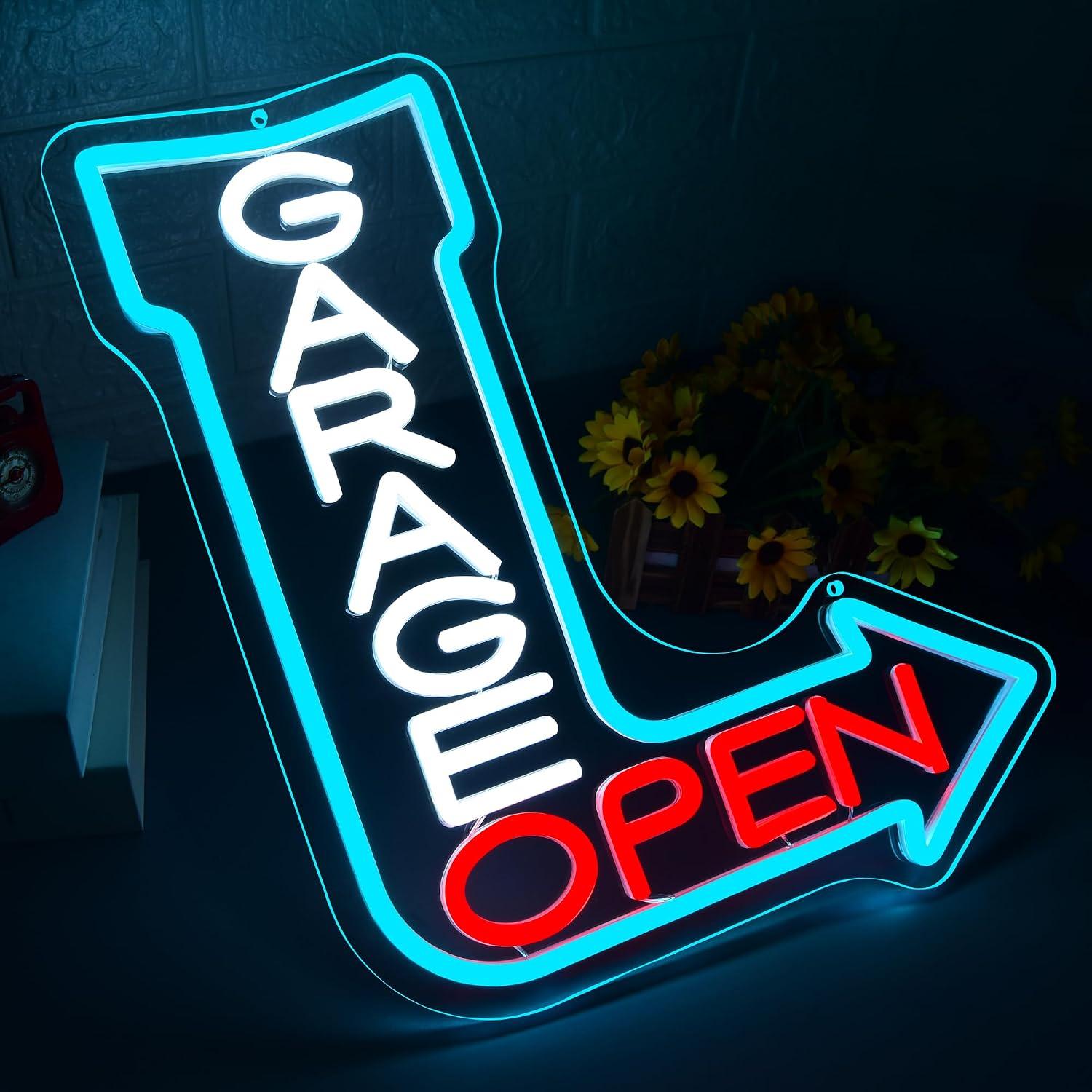 ガレージオープンアローネオンサインUSB調光LEDライト、自 - Auto Repair Shop Open のレビューと価格