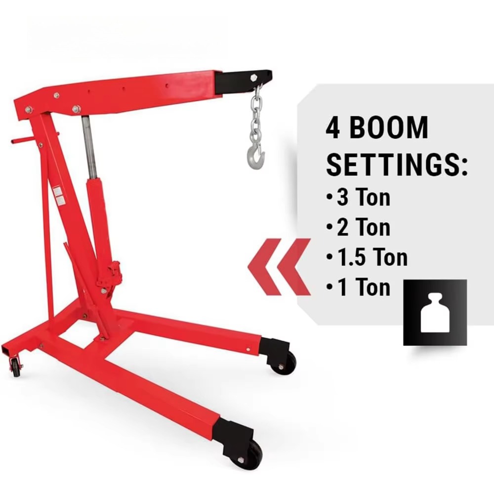 2T 3Tエンジンホイスト折りたたみ式油圧クレーン自動車修理 - Engine Hoist Crane のレビューと価格