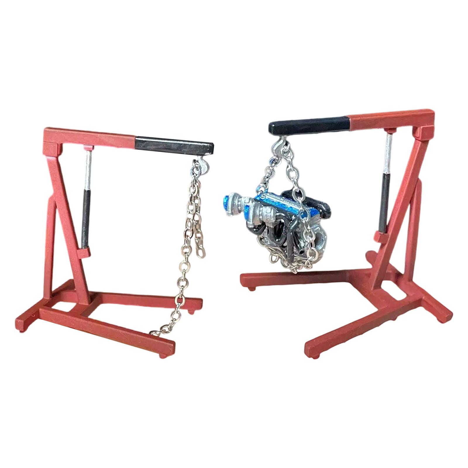 1:64 ジオラマカーエンジンクレーンモデル、ミニチュアエン - Engine Hoist Crane のレビューと価格